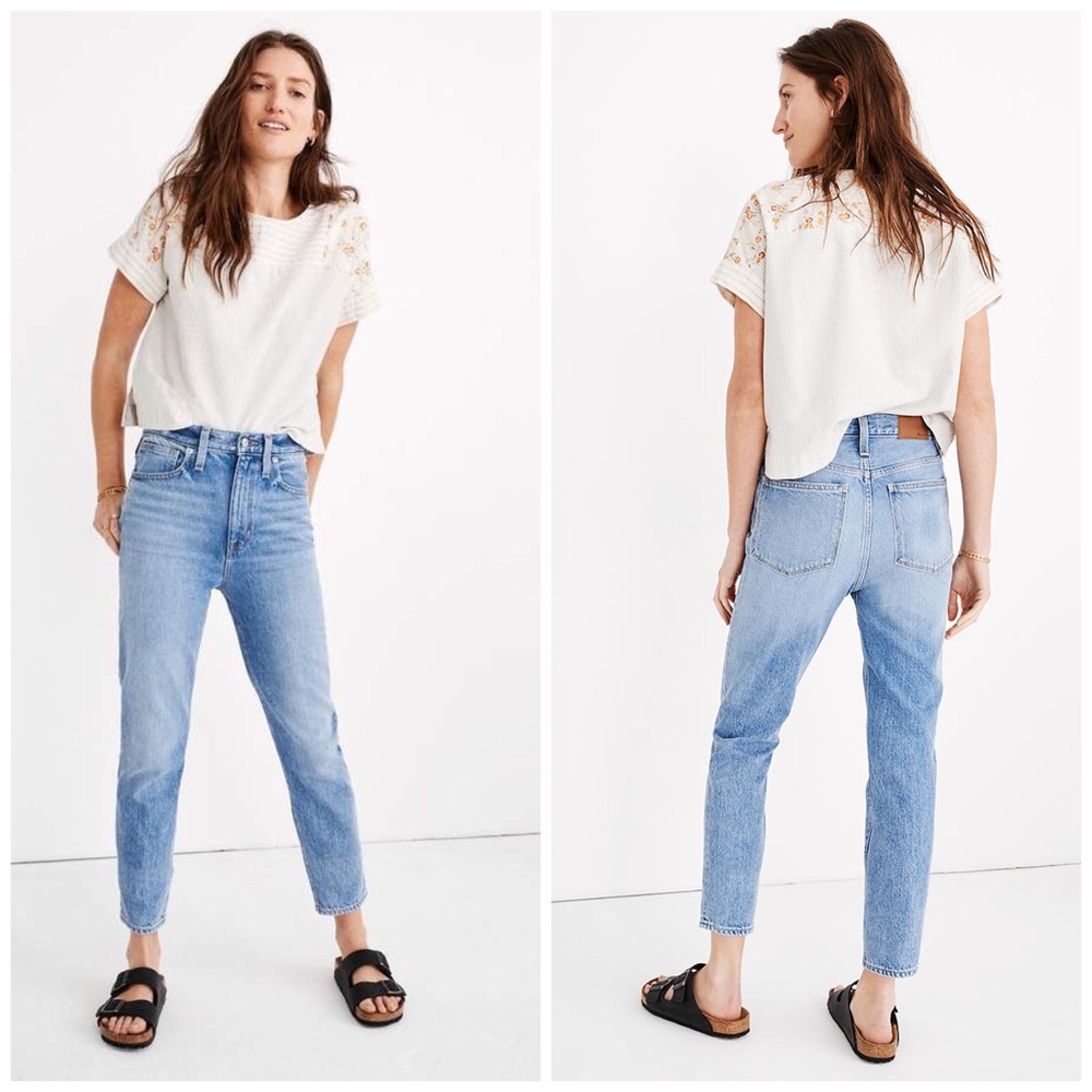 madewell Mom Jeans In Melva Light Wash